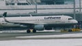 Lufthansa Cityline doing taxi in Munich Airport MUC