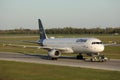 Lufthansa planes being towed