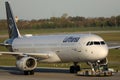 Lufthansa planes being towed