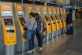 Lufthansa self service check in at Frankfurt Airport, Germany