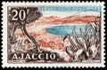 Ajaccio Postal Stamp Royalty Free Stock Photo