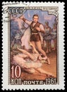 Swan Lake Ballet Stamp Royalty Free Stock Photo