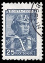 Military pilot stamp Royalty Free Stock Photo