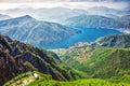 Lugano city, San Salvatore mountain and Lugano lake from Monte Generoso, Canton Ticino, Switzerland Royalty Free Stock Photo