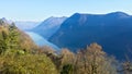 The Alps and Lugano lake