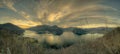 Lugano lake landscape Royalty Free Stock Photo