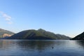 Lugano lake landscape Royalty Free Stock Photo