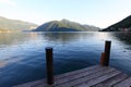 Lugano lake landscape Royalty Free Stock Photo