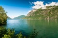 Lugano lake landscape Royalty Free Stock Photo