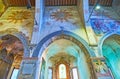 Wall decors in Santa Maria degli Angeli Church, on March 4 in Lugano, Switzerland Royalty Free Stock Photo