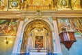 The small side chapel in San Rocco Church, on March 13 in Lugano, Switzerland