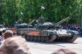 LUGANSK ,UKRAINE - MAY 9, 2016: military parade May 9 in Lugansk (LNR)