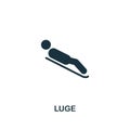 Luge icon. Premium style design from winter sports icon collection. UI and UX. Pixel perfect Luge icon for web design, apps, softw