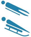 Luge icon set