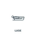 Luge icon. Line simple icon for templates, web design and infographics