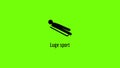 Luge sport icon animation