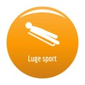 Luge sport icon orange