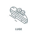 Luge vector line icon, linear concept, outline sign, symbol