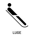 Luge. Winter games and sport. Vector pictograms and icon