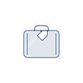 Luggage at the airport sign. suitcase icon. suitcase hand drawn pen style line icon Royalty Free Stock Photo