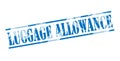 Luggage allowance blue stamp