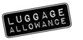 Luggage Allowance rubber stamp