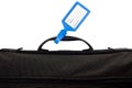 Luggage bag with identification tag Royalty Free Stock Photo