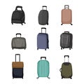 luggage bag set cartoon vector illustration Royalty Free Stock Photo