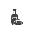 Luggage, baggage vector icon