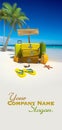 Luggage on the beach