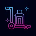 Luggage carrying cart, airport nolan icon. Simple thin line, outline vector of airport icons for ui and ux, website or mobile