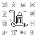 Luggage carrying cart icon. Airport icons universal set for web and mobile