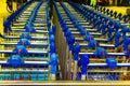 Luggage carts at modern airport Royalty Free Stock Photo