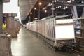 Luggage carts at modern airport Royalty Free Stock Photo