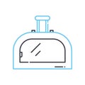 luggage case line icon, outline symbol, vector illustration, concept sign Royalty Free Stock Photo