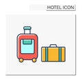 Luggage color icon