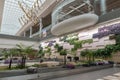 Luggage on conveyor belt in Changi airport terminal 4, Singapore Royalty Free Stock Photo