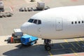 Luggage handling at airport Royalty Free Stock Photo