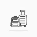 Luggage icon. Outline style