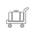 Luggage icon simple flat style illustration. Baggage symbol Royalty Free Stock Photo