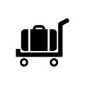 Luggage icon simple flat style vector illustration. Baggage symbol Royalty Free Stock Photo