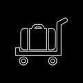 Luggage icon simple flat style vector illustration. Baggage symbol Royalty Free Stock Photo