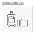 Luggage line icon