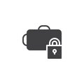 Luggage lock vector icon Royalty Free Stock Photo