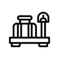 luggage scale line icon illustration vector graphic Royalty Free Stock Photo