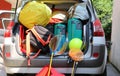 Luggage and suitcases in car for departure Royalty Free Stock Photo