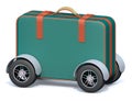 Luggage with tires