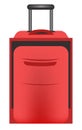 Luggage trolley bag with pull handle in red color