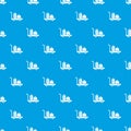 Luggage trolley pattern vector seamless blue Royalty Free Stock Photo