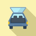 Luggage trunk icon flat vector. Car door Royalty Free Stock Photo